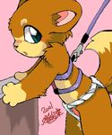  canine cub fox leash male momiji_yu-ga solo 