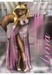  anna blonde_hair canine cleavage cloth dress elbow_gloves female hair joshcraven necklace solo translucent wolverine 