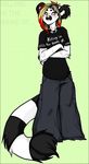  female hair holly_massey lemur long_hair necklace pants rage_against_the_machine shirt solo tail tomboy zeriara_(character) 