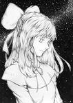  alps_no_shoujo_heidi bad_id bad_pixiv_id bow eyelashes graphite_(medium) greyscale hair_bow hair_ribbon klara_sesemann koooootetu monochrome ribbon short_hair solo traditional_media upper_body world_masterpiece_theater 