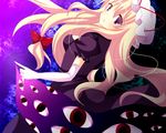  absurdres blonde_hair dress elbow_gloves eyes gap gloves hat highres long_hair purple_eyes solo stigma1101 touhou very_long_hair white_gloves yakumo_yukari 