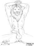  feline josef_jones lion male mammal nude penis plain_background solo white_background 