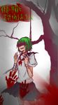  bandage bandages blood cutting green_hair hand_print self_harm suicide 