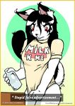  cat dark_hair feline female milk o-kemono pussycat red_eyes shirt_pull solo 