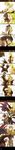  !? 1boy :d ^_^ absurdres age_progression angry bag bicycle biting bowl cloak closed_eyes comic deino_(pokemon) egg feeding gameplay_mechanics geechisu_(pokemon) gen_5_pokemon gloom_(expression) green_hair ground_vehicle hatching head_biting highres hydreigon kurobis lifting long_hair long_image open_mouth parted_lips pet_bowl pokemon pokemon_(creature) pokemon_(game) pokemon_bw ponytail red_eyes silent_comic smile sweatdrop tall_image teenage translated younger zweilous 