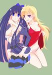  2girls blonde_hair breasts long_hair multiple_girls nipples panty panty_&amp;_stocking_with_garterbelt panty_(character) panty_(psg) panty_and_stocking_with_garterbelt siblings sisters stocking stocking_(character) stocking_(psg) 