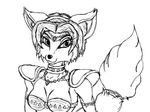  canine female fox krystal mausaba sketch solo star_fox video_games vixen 