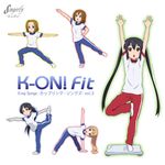  akiyama_mio black_eyes black_hair blonde_hair blue_eyes brown_eyes brown_hair errant exercise gym_uniform hirasawa_yui k-on! kotobuki_tsumugi long_hair multiple_girls nakano_azusa pants parody ponytail short_hair stretch tainaka_ritsu track_pants twintails wii_balance_board wii_fit 