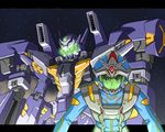  angry bodysuit exbein glowing glowing_eyes helmet male_focus mecha pilot_suit ryouto_hikawa stmk64 super_robot_wars super_robot_wars_og_the_inspector super_robot_wars_original_generation 