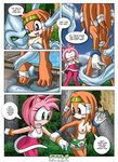  anthro breasts chaos comic echidna female hedgehog male mammal mobian nipples palcomix pussy sega sonic_(series) tentacles tikal_the_echidna unknown_artist 