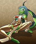  big_breasts breasts female looking_at_viewer quest_for_fun scalie solo unknown_artist zandria 