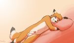  2010 balls bed canine canine_penis fox male meesh nude on_side penis sheath solo 