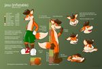  canine fox green_eyes hair inflatable looking_at_viewer male mammal model_sheet rawr rawr_(artist) short_hair solo tongue wave waving 