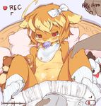  blush bow canine cub diaper fox male mammal nipples pacifier red_eyes tears visark young 