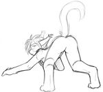  basitin blush butt chest_tuft hair keith_(twokinds) looking_at_viewer male mooning nude presenting raised_tail solo tail tom_fischbach twokinds 
