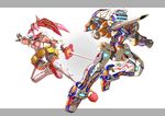  animal_ears bad_id bad_pixiv_id bunny_ears fei-yen highres mecha musen-shiki_sanhankikan no_humans running sword temjin virtual_on weapon 