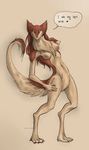 &hearts; amputee breasts brown_fur chest_tuft female fur gayscream nipples red sergal solo tuft 