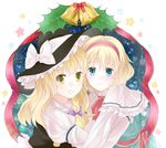  alice_margatroid bad_id bad_pixiv_id bell blonde_hair blue_eyes capelet hairband hat kirisame_marisa multiple_girls touhou witch_hat yatomi yellow_eyes 