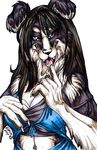  border_collie breasts canine dog female fenrir_lunaris looking_at_viewer solo suggestive tongue 