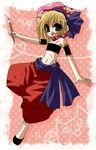  1girl art_brush blonde_hair blue_eyes commentary_request dog fang final_fantasy final_fantasy_vi flat_chest hat interceptor_(ff6) katagiri_yukiri open_mouth paintbrush relm_arrowny shadow_(ff6) solo 