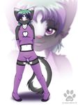  &hearts; caliztar cat crossdressing feline girly leggins looking_at_viewer male purple solo tail violet 