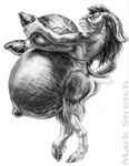  breasts female goat hooves hyper_pregnant mark_stretch nipples pregnancy 
