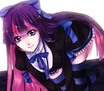  all_fours artist_request dress goth gothic panty_&amp;_stocking_with_garterbelt smile stocking_(character) stocking_(psg) 