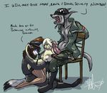  canine chair domination female female_domination interrogation male mammal nazi penis rokemi straight wolf 