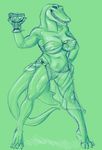  aura_moser auradeva breasts female green_theme reptile scalie solo 