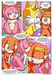  anthro bed breasts canine comic echidna female fox hedgehog mammal miles_prower mobian nipples nude palcomix pussy sega sonic_(series) tails tikal_the_echidna unknown_artist 