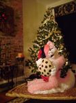  christmas cookie dog fur fursuit hair holidays male mammal pelt pink pink_fur pink_hair pose solo tree unknown_artist wood xmas 