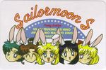  5girls ^_^ aino_minako animal_ears bishoujo_senshi_sailor_moon bunny_ears eyes_closed hino_rei kino_makoto mizuno_ami multiple_girls official_art tsukino_usagi 