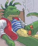  anus cum cumshot dinosaur dinosaurs_(series) erection eyes_closed handjob male masturbation nude orgasm penis robbie_sinclair_(dinosaurs) rule_34 scalie solo tail 