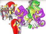  blush chameleon chaotix charmy_bee crocodile espio_the_chameleon gay male masturbation mighty_the_armadillo mobian open_mouth oral penis reptile scalie sega sex sonic_(series) vector_the_crocodile 