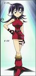  black_hair card_pouch duel_masters sleeveless tasogare_mimi 