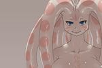  big_breasts blue_eyes breasts female grin petako petaroh solo tentacles zanburg 