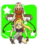  2girls blonde_hair haruno_sakura multiple_girls naruto pink_hair pixiv_thumbnail tomo yamanaka_ino 