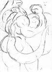  avian breasts butt female growth hyper hyper_breasts lugia muscles pok&eacute;mon stone tail transformation 