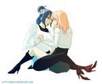  2girls crack_pairing haruno_sakura holding_hands konan naruto 