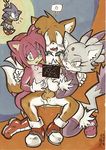  amy_rose balls blaze_the_cat breasts canine cum daigaijin female fox group male mammal miles_prower penis sega sonic_(series) sonic_team sonic_the_hedgehog straight tails titfuck 