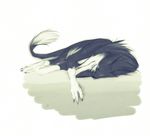  blue blue_eyes claws digitigrade female looking_at_viewer lying on_side sergal sidgi solo tail white 