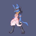  340m/sec blush female lucario nintendo pok&eacute;mon red_eyes schoolgirl solo 