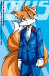  canine clothing dm_eikyuu fox male miles_prower mobian solo sonic_(series) suit tail tuxedo 