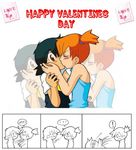  black_hair blush child faint fainting kasumi_(pokemon) kiss nintendo orange_hair pokemon pokemon_(anime) satoshi_(pokemon) short_hair valentine valentines_day 