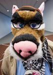  bailey beanie blue_eyes eyewear fursuit glasses hat looking_at_viewer male mammal rat real rodent scarf unknown_artist whiskers 