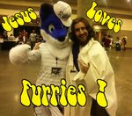  dj_woof fursuit human jesus jesus_christ love male mammal photo real smile 