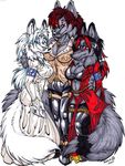  arctic_fox canine cosplay female fenrir_lunaris grey lips red_eyes robes white wolf 
