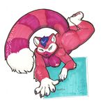  2010 breasts female hybrid iggi nude on_front pink raccoon red_panda solo 