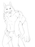  canine male muscles open_shirt roarwolf solo wolf 