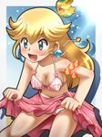  awa bikini blonde_hair blue_eyes blush cameltoe crown mario_(series) nintendo princess_peach sarong super_mario super_mario_bros. swimsuit 